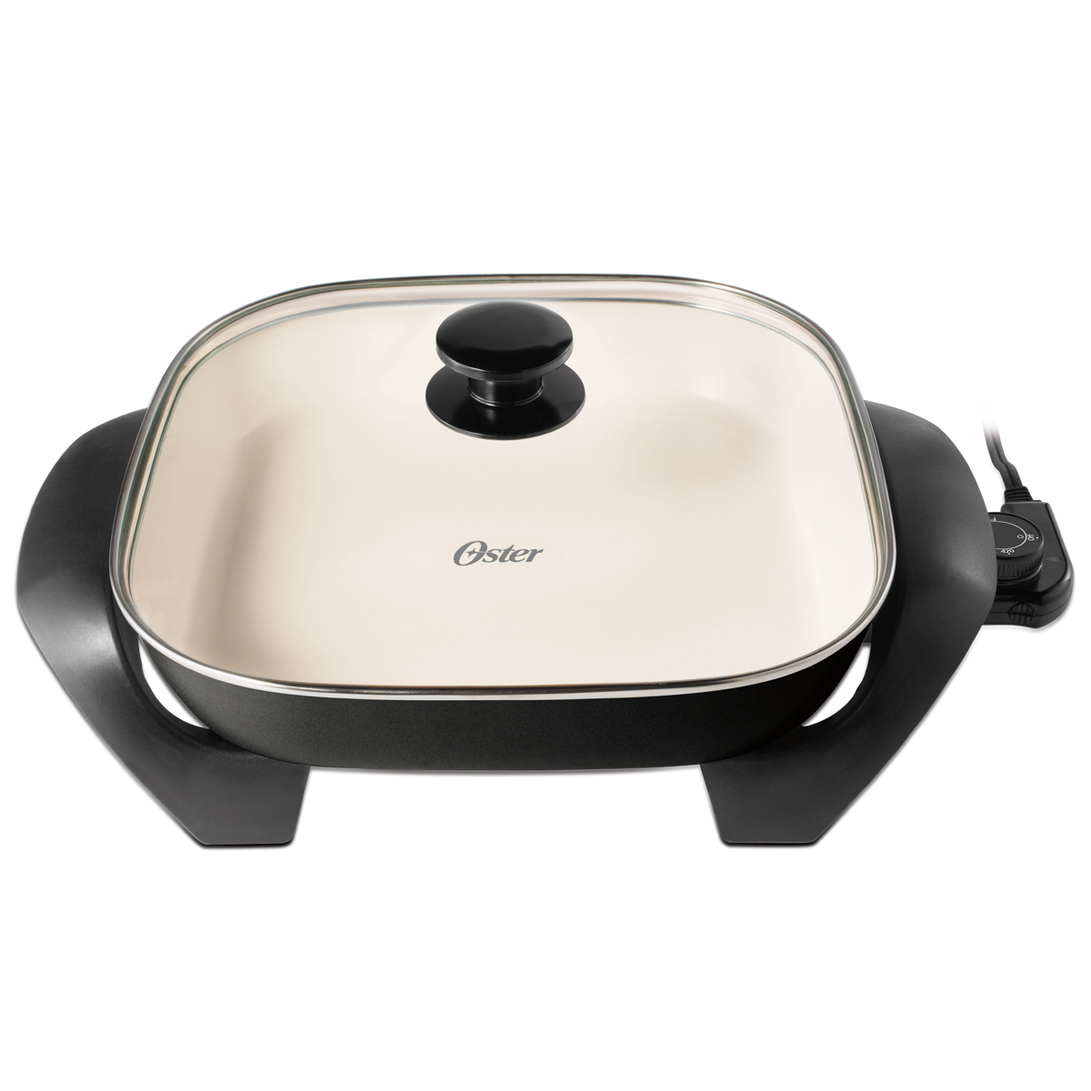 Oster® DuraCeramic™ 12" Electric Skillet, Black & White CKSTSKFM12W033