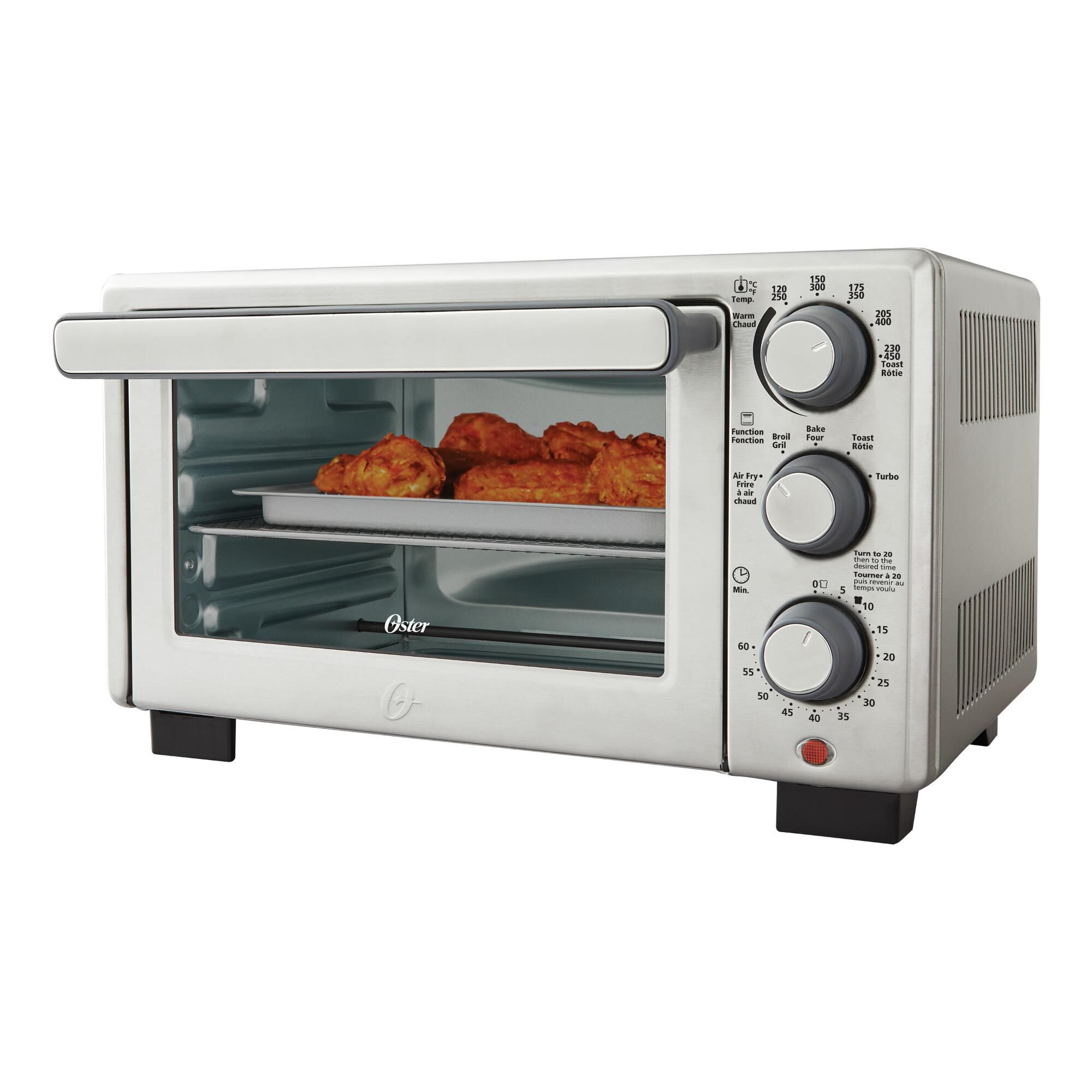 Oster Pro Compact Countertop Oven With Air Fryer Stainless Steel