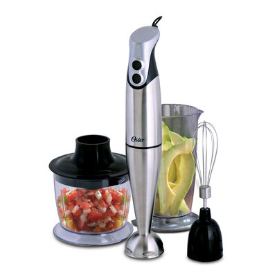 Oster® Stainless Steel Hand Blender with Cup & Chopper Oster® Stainless Steel Hand Blender with Cup & Chopper