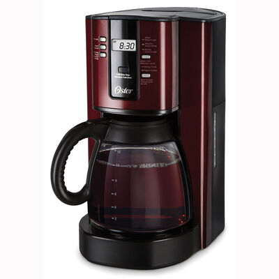 OsterR 12 Cup Programmable Coffee Maker Red Stainless Steel OsterR 12 Cup Programmable Coffee Maker Red Stainless Steel