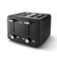 Oster 4-Slice Toaster with Custom Bagel Setting and Extra-Wide Slots, Black Image 1 of 3