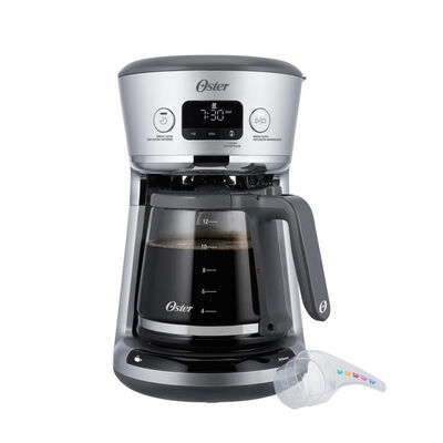 Oster Easy Measure 12 Cup Programmable Coffee Maker Silver