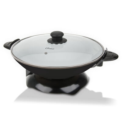 Oster® DuraCeramic™ Electric Wok, Black & Silver Oster® DuraCeramic™ Electric Wok, Black & Silver