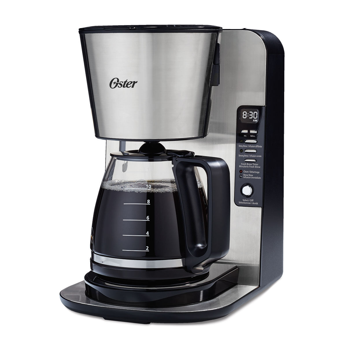 Oster 12 Cup Programmable Coffee Maker Stainless Steel BVSTABX39 033 Oster Canada