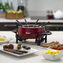 Oster®  3 Qt Fondue Pot  with Forks, Stainless Metallic Red Image 4 of 5