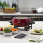 Oster®  3 Qt Fondue Pot  with Forks, Stainless Metallic Red Image 3 of 5