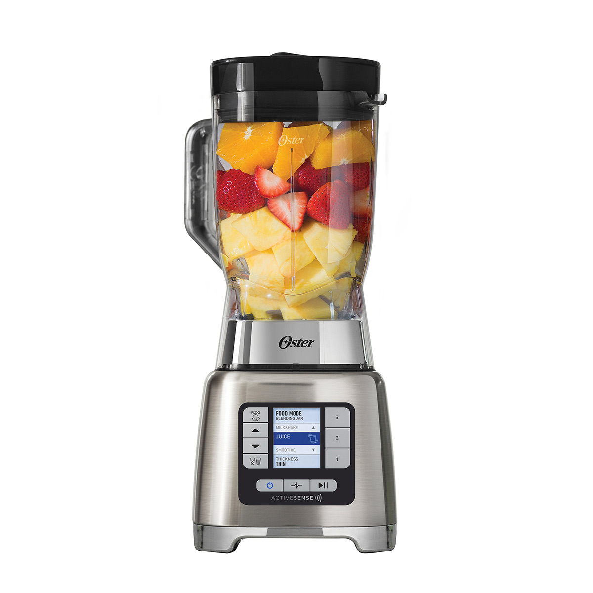 Oster ActiveSense 2 Liter Blender With Blend N Go Smoothie Cup Brushed Nickel