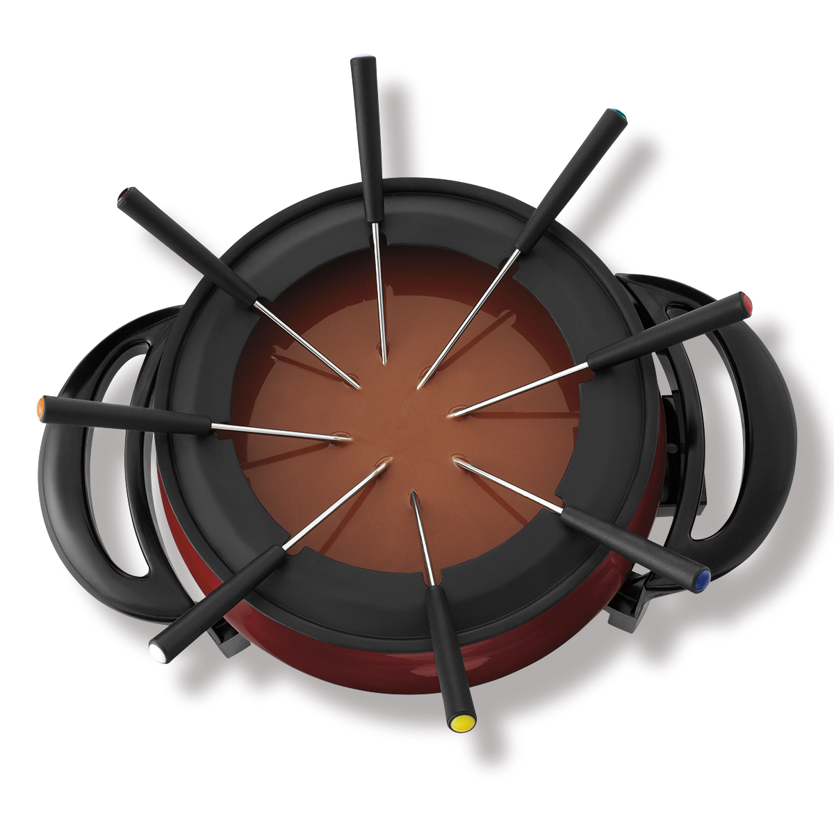 Oster® 3 Qt Fondue Pot with Forks, Stainless Metallic Red FPSTFN7700R